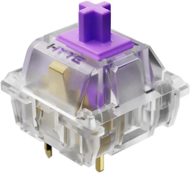 Alt view image 8 of 10 - HYTE Keeb TKL - Modern Human Interface - Customizable Tenkeyless Wired Crystal Bubble RGB Gasket Mounted Mechanical Keyboard - Fluffy Lavender Linear Switches - Crystal/Black