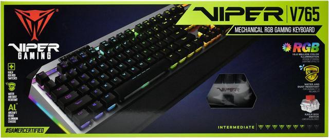 Alt view image 18 of 20 - Patriot Viper Gaming V765 Mechanical RGB Illuminated Gaming Keyboard w/Media Controls - Kailh Box Switches, 104-Standard Keys, Removable Magnetic Palm Rest - PV765MBWUXMGM
