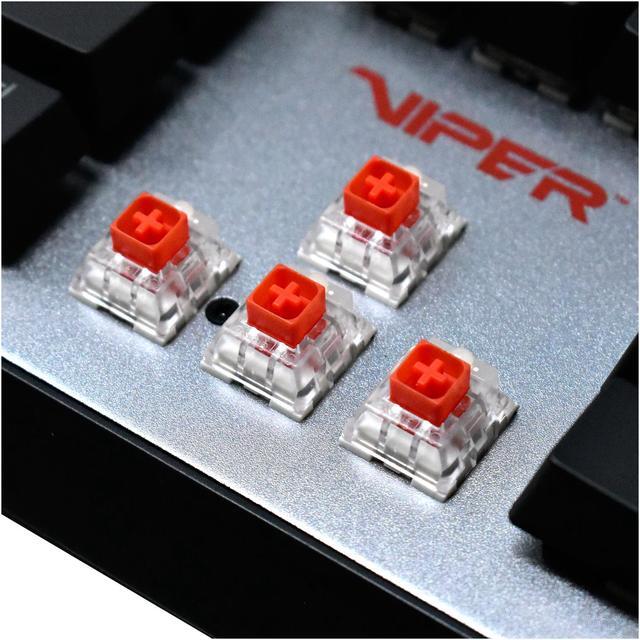 Alt view image 17 of 20 - Patriot Viper Gaming V765 Mechanical RGB Illuminated Gaming Keyboard w/Media Controls - Kailh Box Switches, 104-Standard Keys, Removable Magnetic Palm Rest - PV765MBWUXMGM