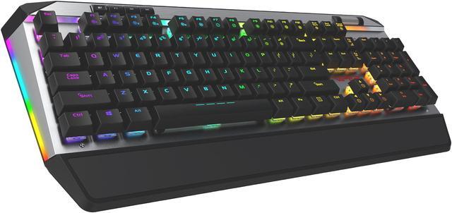 Alt view image 2 of 20 - Patriot Viper Gaming V765 Mechanical RGB Illuminated Gaming Keyboard w/Media Controls - Kailh Box Switches, 104-Standard Keys, Removable Magnetic Palm Rest - PV765MBWUXMGM