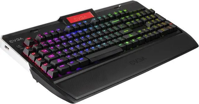 Alt view image 4 of 9 - EVGA Z10 RGB Gaming Keyboard, RGB Backlit LED, Mechanical Brown Switches, Onboard LCD Display, Macro Gaming Keys