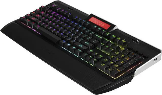 Alt view image 3 of 9 - EVGA Z10 RGB Gaming Keyboard, RGB Backlit LED, Mechanical Brown Switches, Onboard LCD Display, Macro Gaming Keys