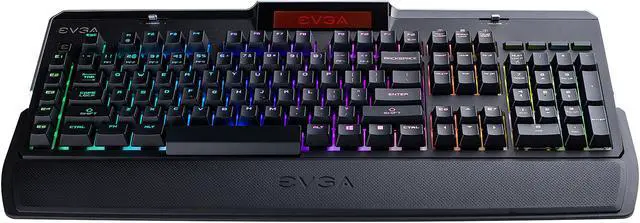 Alt view image 2 of 9 - EVGA Z10 RGB Gaming Keyboard, RGB Backlit LED, Mechanical Brown Switches, Onboard LCD Display, Macro Gaming Keys