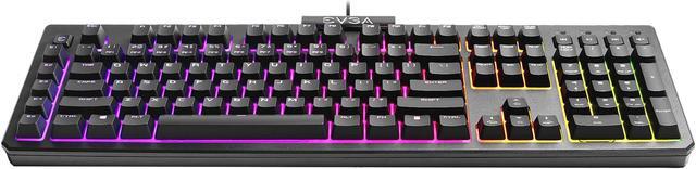 Alt view image 4 of 13 - EVGA Z12 RGB Gaming Keyboard, RGB Backlit LED, 5 Programmable Macro Keys, Dedicated Media Keys, Water Resistant, 834-W0-12US-KR