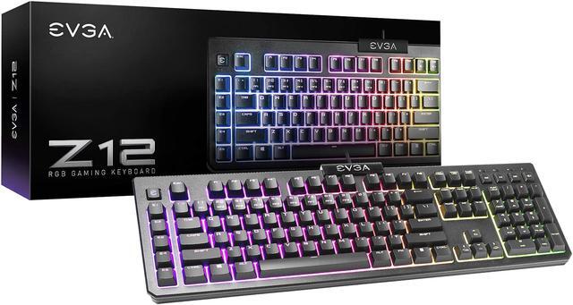 Alt view image 7 of 13 - EVGA Z12 RGB Gaming Keyboard, RGB Backlit LED, 5 Programmable Macro Keys, Dedicated Media Keys, Water Resistant, 834-W0-12US-KR