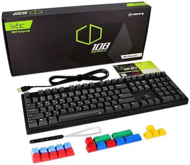 Alt view image 9 of 9 - iKBC CD108 PBT Full Size Mechanical Gaming Keyboard with Cherry MX Clear Switch, Black Case