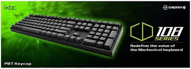 Alt view image 7 of 9 - iKBC CD108 PBT Full Size Mechanical Gaming Keyboard with Cherry MX Clear Switch, Black Case