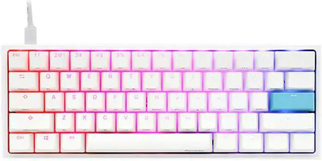 Alt view image 2 of 4 - Ducky DKON2061ST-CUSPDWWT1 One 2 Mini Pure White RGB Version 2 (Zodiac Space bar) Gaming Keyboard - Cherry MX Blue Switch