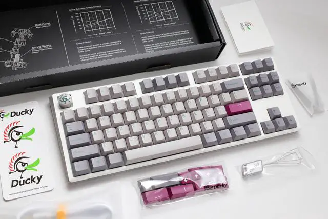 Alt view image 5 of 5 - Ducky ONE 3 RGB Mist - TKL - Silver Keyboard