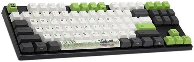 Alt view image 2 of 4 - Varmilo Panda MA87MO2W/LLPANDAV 87 Normal Keys Mini USB Wired TKL Keyboard