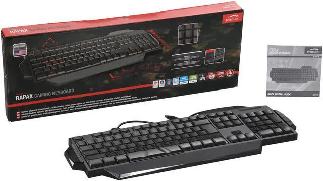 Alt view image 4 of 4 - Speedlink Rapax Gaming Keyboard - Black