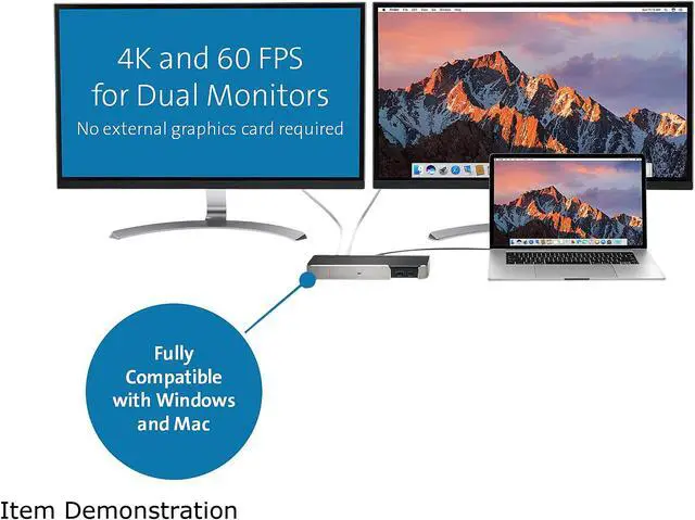 Alt view image 5 of 8 - Kensington SD5200T Thunderbolt 3 Docking Station – 85W PD (Power Delivery) - Dual Monitor 4k for Mac and PC (K38300NA)