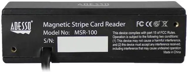 Alt view image 4 of 4 - Adesso MSR-100 Magnetic Stripe Card Reader