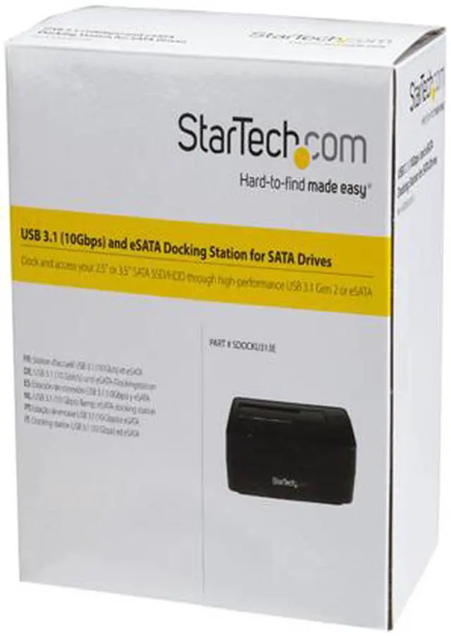 Alt view image 7 of 8 - STARTECH.COM SDOCKU313E 1BAY USB 3.1 GEN 2 /ESATA DOCK