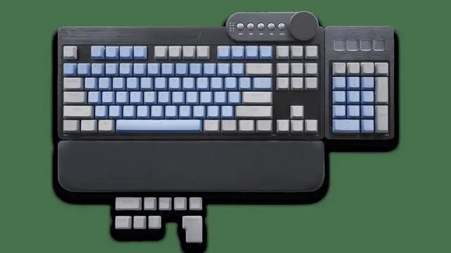 Alt view image 2 of 14 - MOUNTAIN Mineral PBT Keycap set - US-ANSI + ISO addon - PBT Double-Shot - OEM Profile - 113 Keys (Dolomite B)