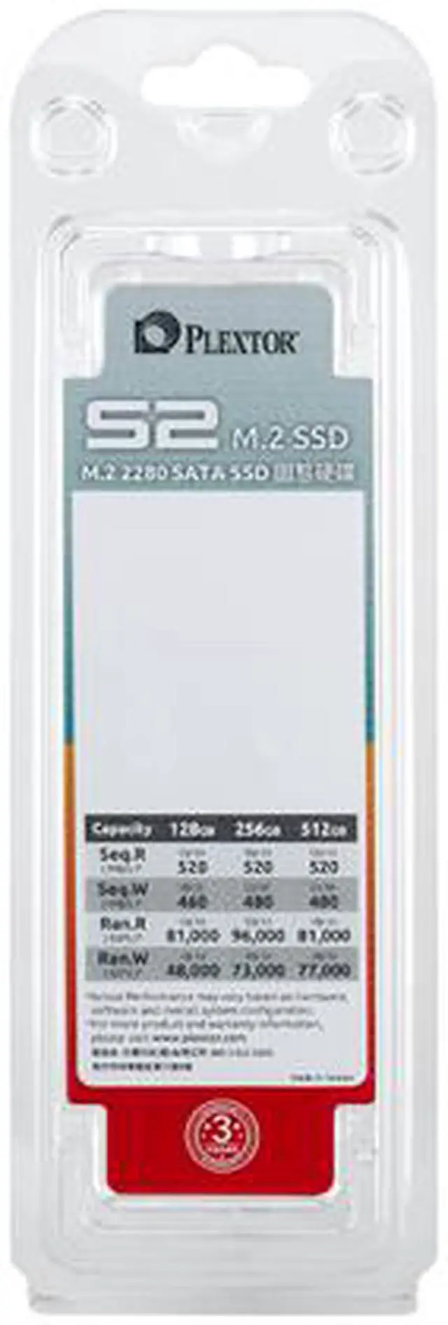Alt view image 2 of 2 - Plextor S2G M.2 2280 256GB SATA III TLC Internal Solid State Drive (SSD) PX-256S2G