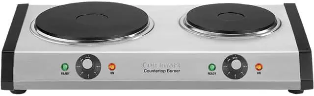 Main image of Cuisinart CB-60 Cast-Iron Double Burner, Stainless Steel