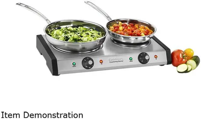 Alt view image 2 of 2 - Cuisinart CB-60 Cast-Iron Double Burner, Stainless Steel