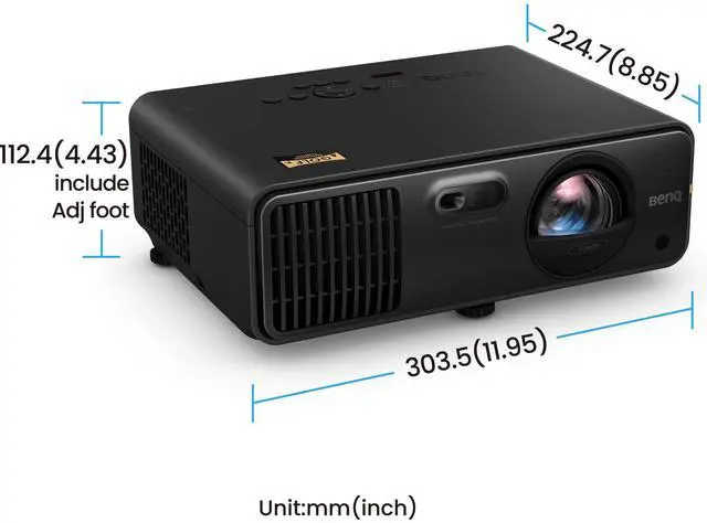 Alt view image 3 of 5 - BenQ AH700ST 4000-Lumen Full HD Short-Throw Laser Projector - Black