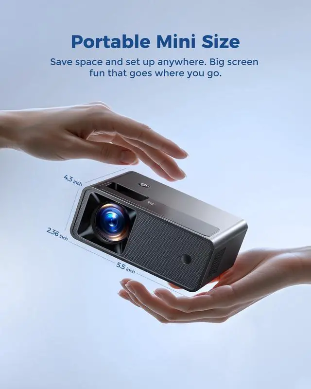 Alt view image 5 of 7 - CiBest Mini Projector, 2025 Upgraded Full HD 1080P Support Video Projector, Portable Small Movie Projector, Compatible with iOS/Android/Windows/TV Stick/Box/USB/HDMI