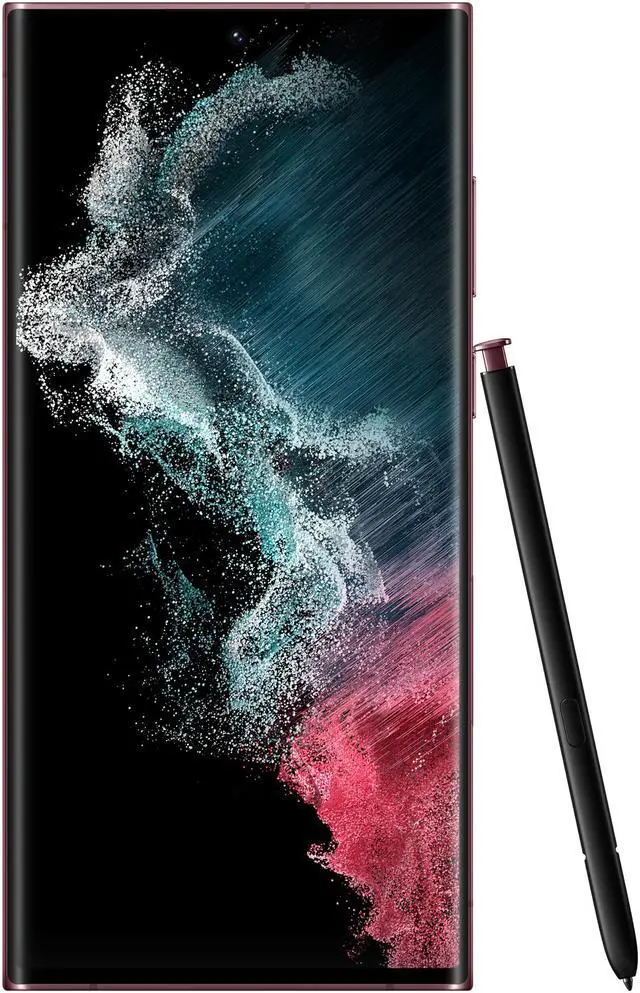 Alt view image 3 of 7 - Samsung Galaxy S22 Ultra Dual-SIM + eSIM 256GB ROM + 12GB RAM (GSM | CDMA) Factory Unlocked 5G SmartPhone (Burgundy) - International Version