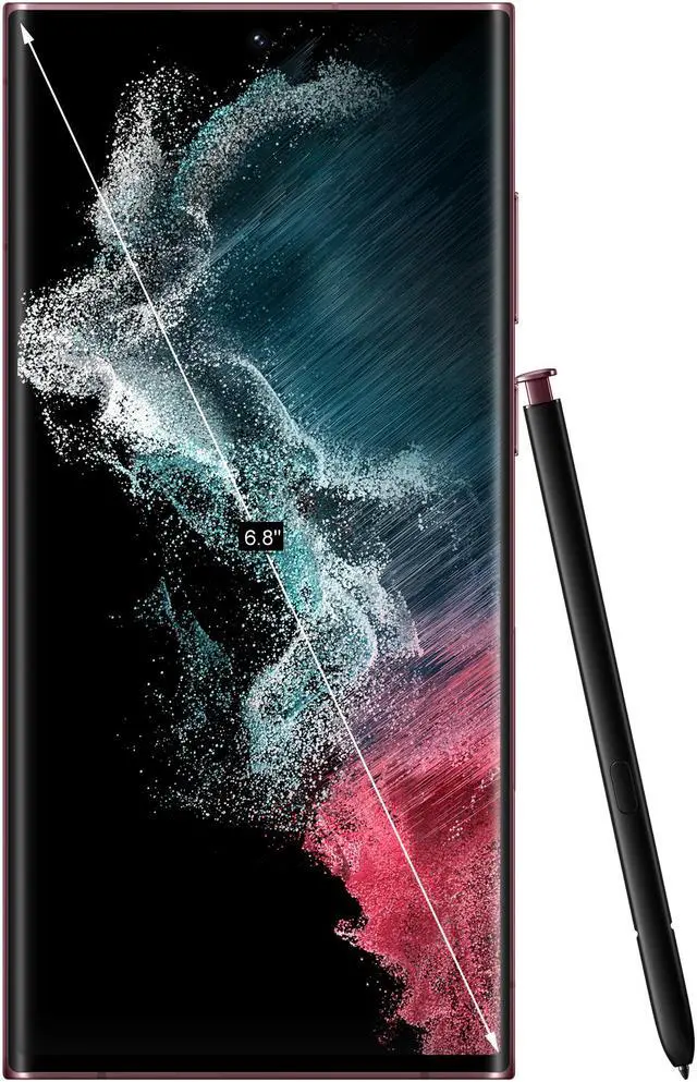 Alt view image 4 of 7 - Samsung Galaxy S22 Ultra Dual-SIM + eSIM 256GB ROM + 12GB RAM (GSM | CDMA) Factory Unlocked 5G SmartPhone (Burgundy) - International Version
