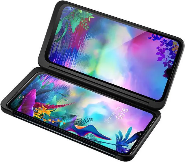 Alt view image 4 of 8 - LG G8X Thinq Dual Screen Unlocked Smartphone - 6/128 GB - Aurora Black