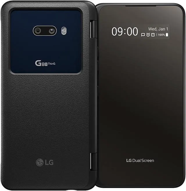 Alt view image 8 of 8 - LG G8X Thinq Dual Screen Unlocked Smartphone - 6/128 GB - Aurora Black