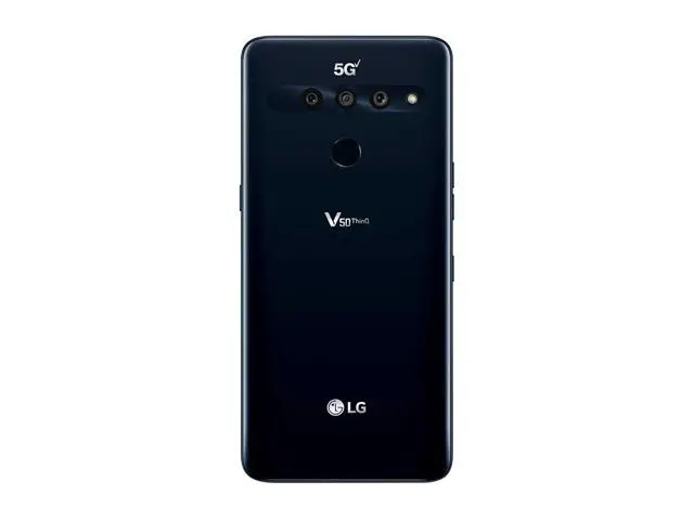 Alt view image 13 of 14 - LG V50 ThinQ 5G 128GB LM-V450PM GSM Unlocked 6.4 in P-OLED Display 4G LTE 6GB RAM Triple 12 MP + 12 MP + 16 MP Camera Smartphone - Aurora Black