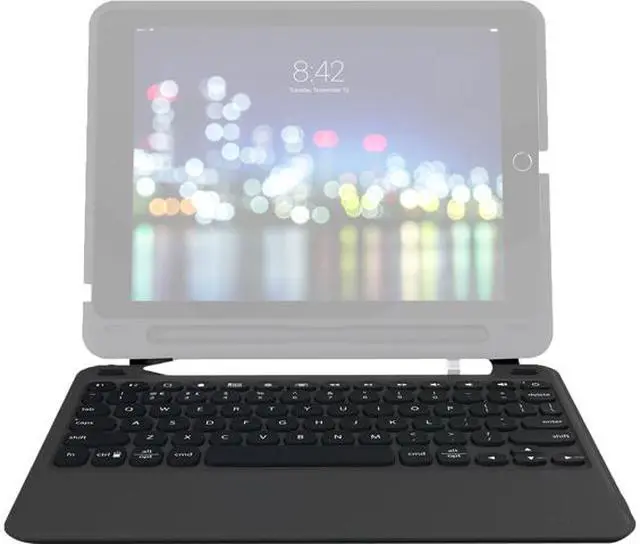 Main image of ZAGG - 103302109 - Slim Book Go Keyboard/Cover Case for Apple 9.7 iPad - Black - Polycarbonate