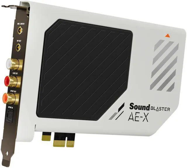 Alt view image 10 of 10 - Creative Labs Sound Blaster AE-X PCIe Sound Card, Hi-res 32-bit/384 kHz DSD256 Audio, ESS DAC, Built-in Headphone Amplifier, ASIO 2.3, for Desktop PC Gaming and Hi-Fi Playback