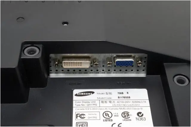 Alt view image 6 of 11 - SAMSUNG 17" a-si TFT /TN SXGA LCD Monitor 8 ms D-Sub, DVI-D 730B