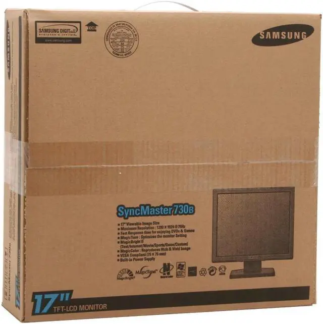 Alt view image 11 of 11 - SAMSUNG 17" a-si TFT /TN SXGA LCD Monitor 8 ms D-Sub, DVI-D 730B