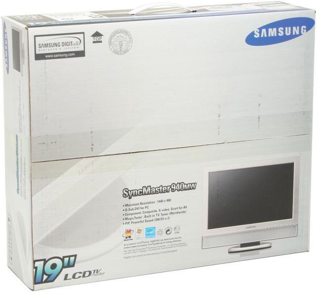 Alt view image 12 of 12 - SAMSUNG 19" a-si LCD TV/Monitor WXGA+ LCD Monitor with TV Tuner 8 ms D-Sub, DVI-D, CVBS, S-Video, SCART, Component, RF 940MW-SV