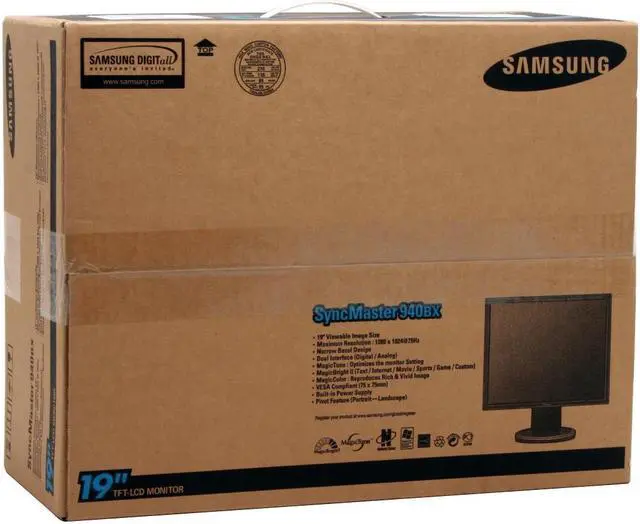 Alt view image 10 of 10 - SAMSUNG 19" a-si TFT active matrix SXGA LCD Monitor with height adjustment 5 ms D-Sub, DVI-D 940BX