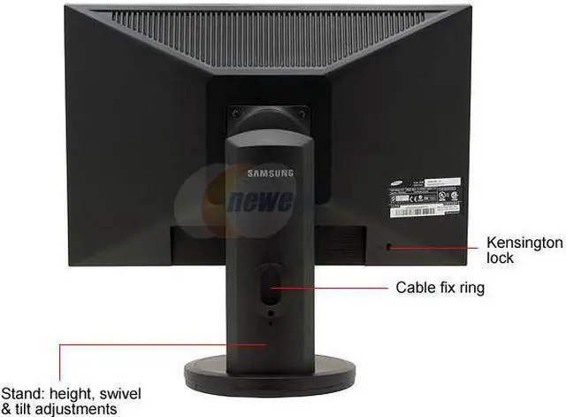 Alt view image 5 of 9 - SAMSUNG 20" a-si TFT/TN WSXGA LCD Monitor with Height Adjustments 6 ms D-Sub, DVI-D 204BW