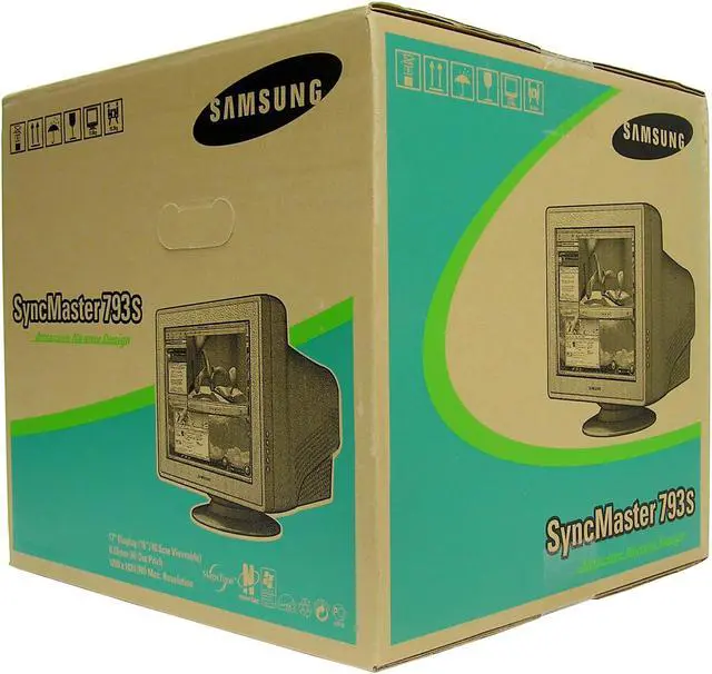 Alt view image 5 of 5 - SAMSUNG 793S Black 17" CRT Monitor 0.23mm Dot Pitch Captive 15-pin mini D-SUB connector