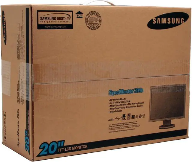 Alt view image 13 of 13 - SAMSUNG 20" a-si TFT/TN UXGA LCD Monitor with Height & Pivot Adjustments 5 ms D-Sub, DVI-D 204B-SV