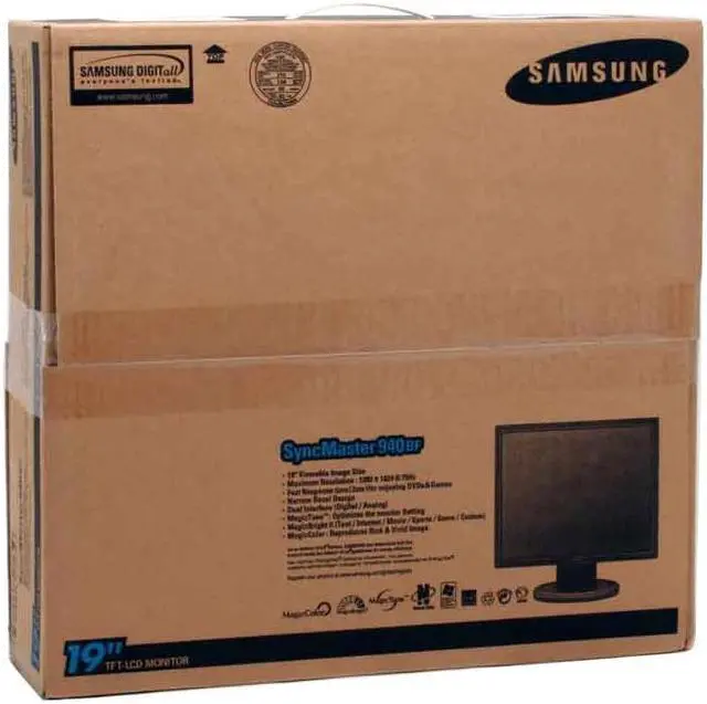 Alt view image 9 of 9 - SAMSUNG 19" a-si TFT/LCD SXGA LCD Monitor 2ms (Gray-To-Gray) D-Sub, DVI-I 940BF