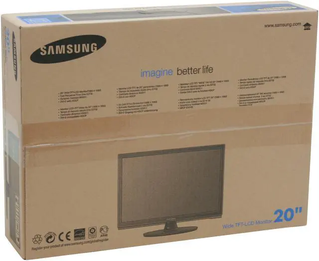 Alt view image 12 of 12 - SAMSUNG 20" a-si TFT/TN WSXGA+ LCD Monitor 5ms (2ms GTG) D-Sub, DVI 2053BW