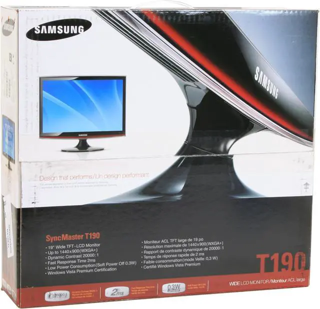 Alt view image 13 of 13 - SAMSUNG T190 Rose-Black 19" 2ms Touch of Color series Widescreen LCD Monitor 300 cd/m2 DC 20000:1