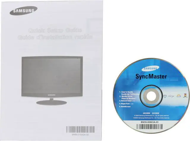 Alt view image 13 of 14 - SAMSUNG 2233SW High Glossy Black 21.5" 5ms Widescreen LCD Monitor 300 cd/m2 DC 15000:1(1000:1)  w/ HDCP Support