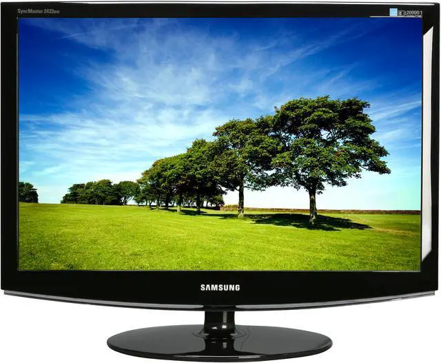 Alt view image 2 of 13 - SAMSUNG 24" a-si TFT/TN WUXGA LCD Monitor 5 ms D-Sub, DVI 2433BW
