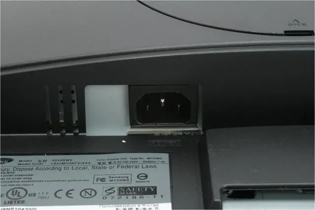 Alt view image 8 of 12 - SAMSUNG 2243SWX Glossy Black 21.5" 5ms Full HD 1080P Widescreen LCD Monitor 300cd/m2 DC 15000:1 (1000:1) w/ HDCP Support