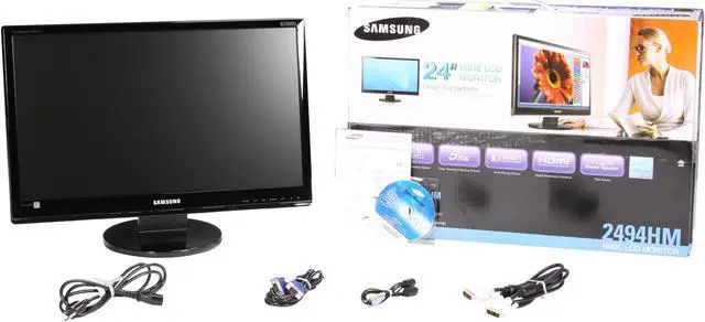 Alt view image 8 of 8 - SAMSUNG 24" FHD LCD Monitor 5 ms D-Sub, DVI, HDMI SyncMaster 2494HM