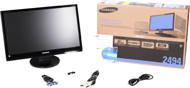 Alt view image 8 of 8 - SAMSUNG 24" TN LCD Monitor 5 ms D-Sub, DVI-D 2494SW