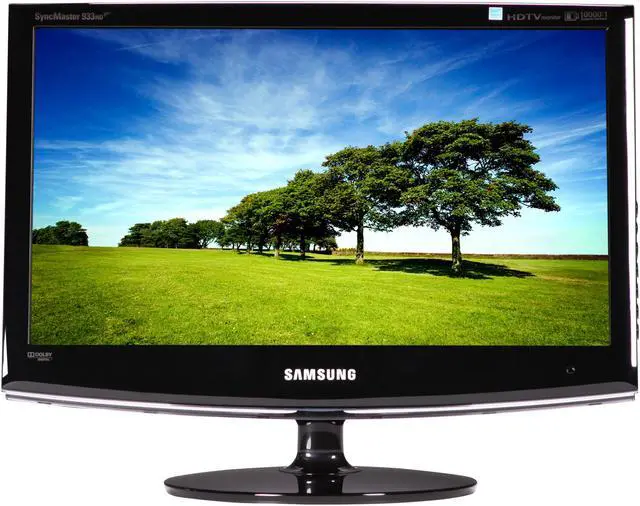 Alt view image 2 of 7 - SAMSUNG 933HD+ High Glossy Black 18.5" 5ms HDMI Widescreen LCD HDTV Monitor 300 cd/m2 DC 10,000:1 (1,000:1) Built in Speakers and Digital TV tuner