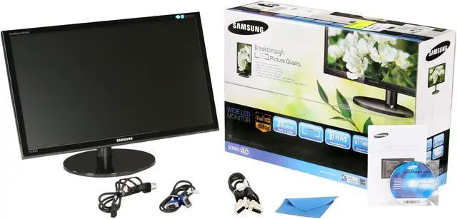 Alt view image 9 of 9 - SAMSUNG BX2440X Black 24" 5ms Height & pivot adjustable stand Full HD LED Backlight LCD monitor 250 cd/m2 DC 1,000,000:1(1000:1)