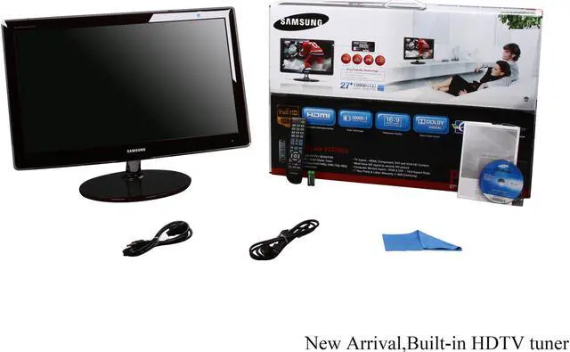 Alt view image 8 of 8 - SAMSUNG P2770HD Rose Black 27" 5ms Widescreen LCD Monitor 300 cd/m2 DC 50,000:1(1000:1) Built-in HDTV Tuner & Speakers