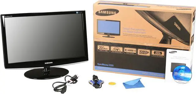 Alt view image 8 of 8 - SAMSUNG 2333T High Glossy Black 23" 8ms Full HD WideScreen LCD Monitor 300 cd/m2 DCR 50,000:1 (CR 4,000:1)
